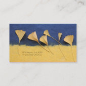 Ginkgo-Blätter auf Büttenpapiermamma Telefonnummerkarte (Rückseite)