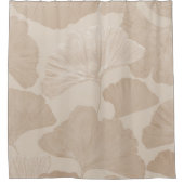 Ginkgo-Blätter Beige Traum 2 Duschvorhang (Vorderseite)