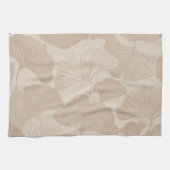 Ginkgo Blätter Beige Traum 2 Geschirrtuch (Horizontal)