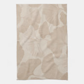 Ginkgo Blätter Beige Traum 2 Geschirrtuch (Vertikal)