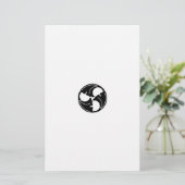 Ginkgo-Blätter Briefpapier (Stehend Vorderseite)