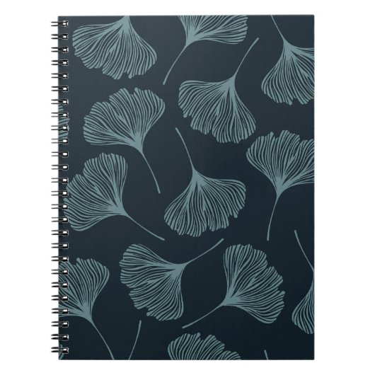 Ginkgo Blätter: Elegantes, nahtloses Muster. Notizblock (Vorderseite)