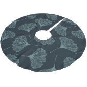Ginkgo Blätter: Elegantes, nahtloses Muster. Polyester Weihnachtsbaumdecke (Schrägansicht)