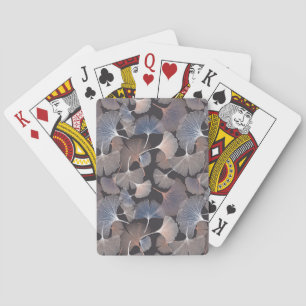 Ginkgo-Blätter: elegantes natürliches Muster. Spielkarten