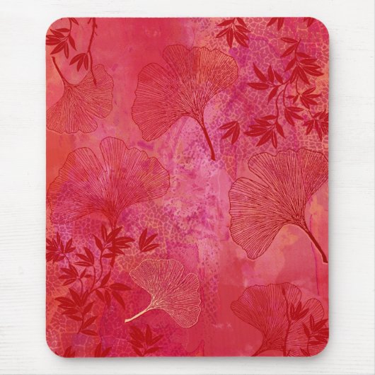 Ginkgo-Blätter Foliage Mousepad (Vorne)