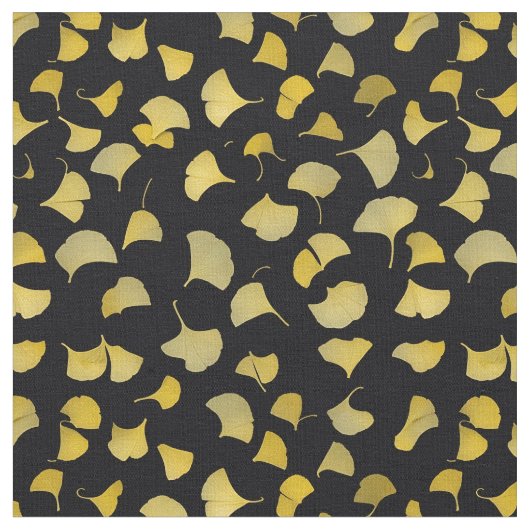 Ginkgo-Blätter - Gelb Stoff (Nahaufnahme)