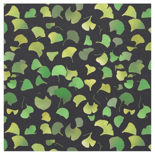 Ginkgo-Blätter - grün Stoff (Nahaufnahme)