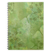 Ginkgo Blätter Hintergrund Grüne Farben Notizblock (Vorderseite)