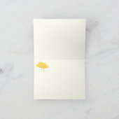 Ginkgo-Blätter im Herbst Dankeskarte (Innenseite)