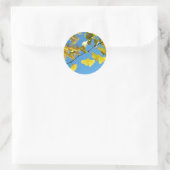 Ginkgo-Blätter im Herbst Runder Aufkleber (Tasche)