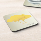 Ginkgo-Blätter in den Fall-Untersetzer Getränkeuntersetzer (Linke Seite)