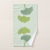 Ginkgo-Blätter - individuell anpassbare Hintergrun Badhandtuch Set (Handtuch)