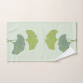 Ginkgo-Blätter - individuell anpassbare Hintergrun Badhandtuch Set (Handtuch)