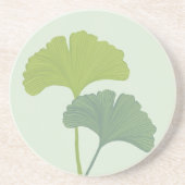 Ginkgo-Blätter - individuell anpassbare Hintergrun Getränkeuntersetzer (Vorne)