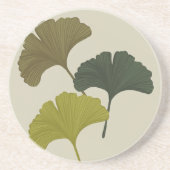 Ginkgo-Blätter - individuell anpassbare Hintergrun Getränkeuntersetzer (Vorne)