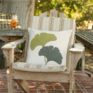 Ginkgo-Blätter - individuell anpassbare Hintergrun Kissen