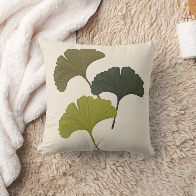 Ginkgo-Blätter - individuell anpassbare Hintergrun Kissen (Decke)