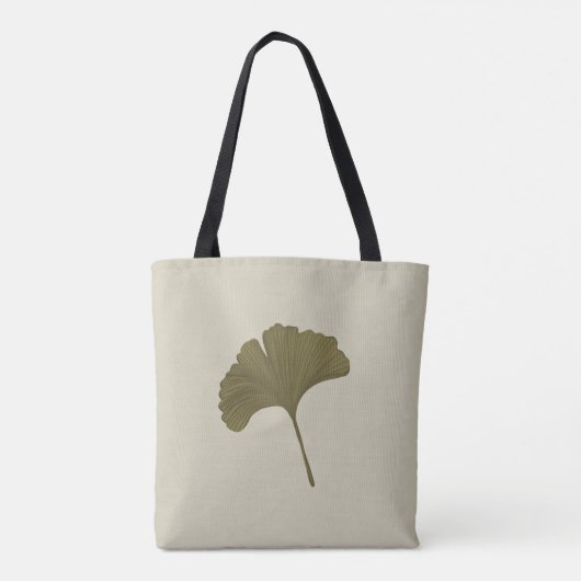 Ginkgo-Blätter - individuell anpassbare Hintergrun Tasche (Rückseite)
