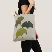 Ginkgo-Blätter - individuell anpassbare Hintergrun Tasche (Von Nahem)