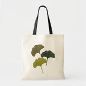 Ginkgo-Blätter - individuell anpassbare Hintergrun Tragetasche (Vorne)