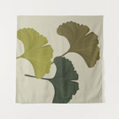 Ginkgo-Blätter - individuell anpassbare Hintergrun Wandteppich (Vorderseite (Horizontal))