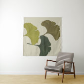 Ginkgo-Blätter - individuell anpassbare Hintergrun Wandteppich (Beispiel (Horizontal))