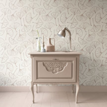 Ginkgo-Blätter Japandi Botanical Beige Blass Taupe
