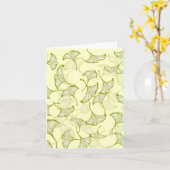 Ginkgo-Blätter Karte (Gelbe Blume)