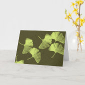 Ginkgo-Blätter Karte (Gelbe Blume)