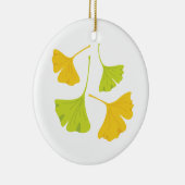 Ginkgo-Blätter Keramik Ornament (Rechts)