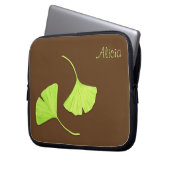 Ginkgo Blätter Laptop Sleeve | Anpassbar (Vorderseite Links)