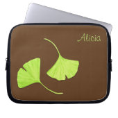 Ginkgo Blätter Laptop Sleeve | Anpassbar (Vorderseite)