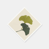 Ginkgo-Blätter mit anpassbaren Hintergrundfarben Serviette (Ecke)