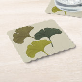 Ginkgo-Blätter mit anpassbaren Hintergrundfarben Untersetzer (angewinkelt)