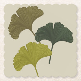Ginkgo-Blätter mit anpassbaren Hintergrundfarben Untersetzer