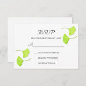 Ginkgo-Blätter mit RSVP-Postkarte RSVP Karte (Vorne/Hinten)
