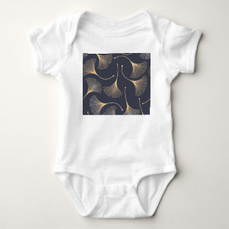 Ginkgo-Blätter Nahtloses Muster Baby Strampler