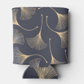Ginkgo-Blätter Nahtloses Muster Dosenkühler (Rückseite)