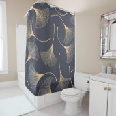 Ginkgo-Blätter Nahtloses Muster Duschvorhang (Beispiel)