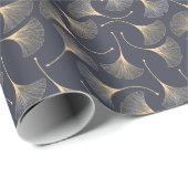 Ginkgo-Blätter Nahtloses Muster Geschenkpapier (Rolleneckpunkt)