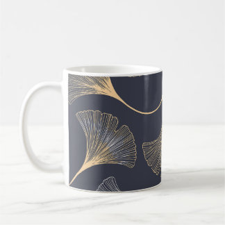 Ginkgo-Blätter Nahtloses Muster Kaffeetasse