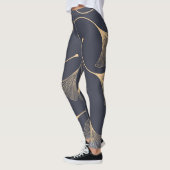 Ginkgo-Blätter Nahtloses Muster Leggings (Links)