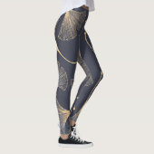 Ginkgo-Blätter Nahtloses Muster Leggings (Rechts)