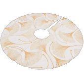 Ginkgo Blätter: Nahtloses Muster. Polyester Weihnachtsbaumdecke (Schrägansicht)