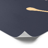 Ginkgo-Blätter Nahtloses Muster Poster (Ecke)