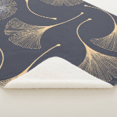 Ginkgo-Blätter Nahtloses Muster Sherpadecke (3/4)