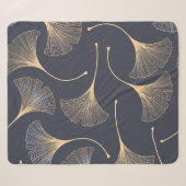 Ginkgo-Blätter Nahtloses Muster Sherpadecke (Vorderseite (Horizontal))