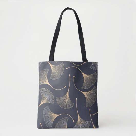 Ginkgo-Blätter Nahtloses Muster Tasche (Vorderseite)