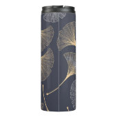 Ginkgo-Blätter Nahtloses Muster Thermosbecher (Rückseite)