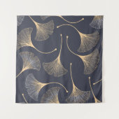 Ginkgo-Blätter Nahtloses Muster Wandteppich (Vorderseite)